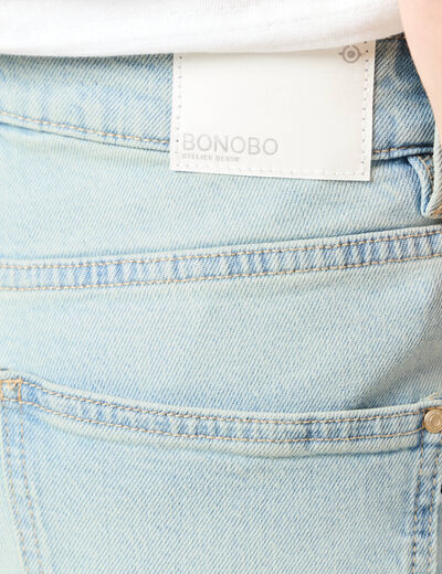 Jeans droit 7/8ème denim baby bleu femme