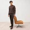 Sweat manches longues marron homme