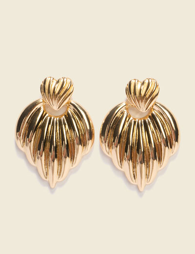 Boucles d'oreilles couleur or femme