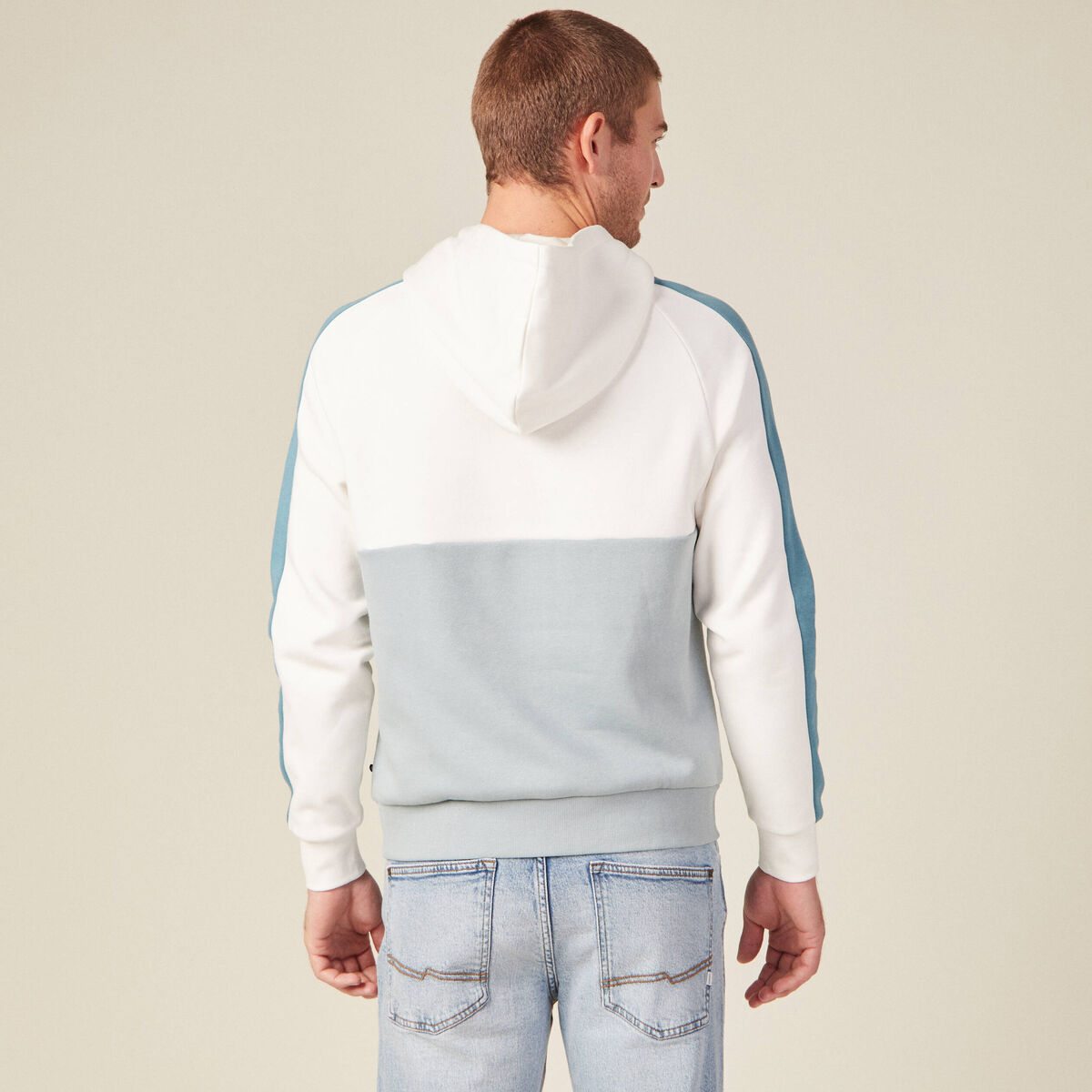Sweat éco-responsable bleu gris homme