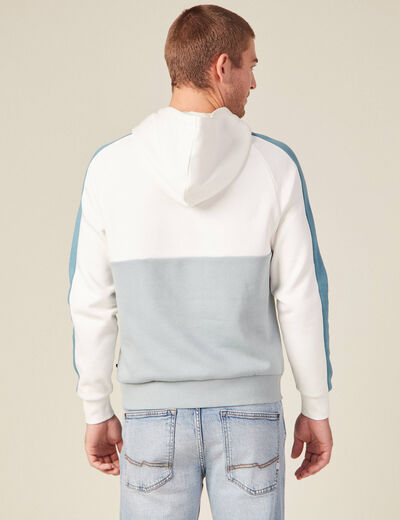 Sweat éco-responsable bleu gris homme