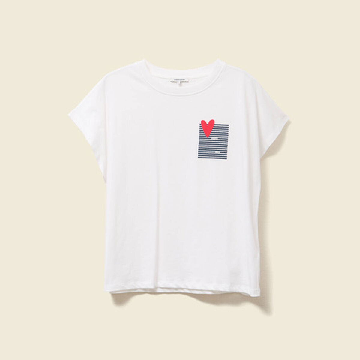 T-shirt manches courtes blanc femme
