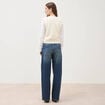 Pull sans manches col rond ecru femme