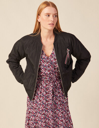 Veste bomber éco-responsable noir femme