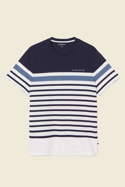 T-shirt manches courtes ecru homme