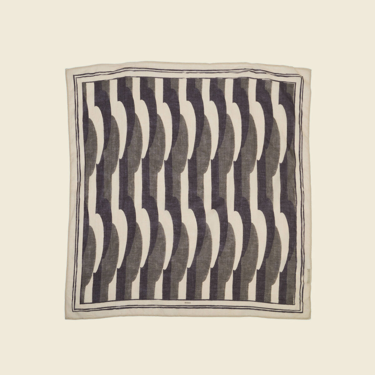 Foulard en coton beige fonce homme