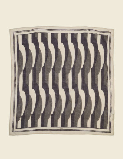 Foulard en coton beige fonce homme