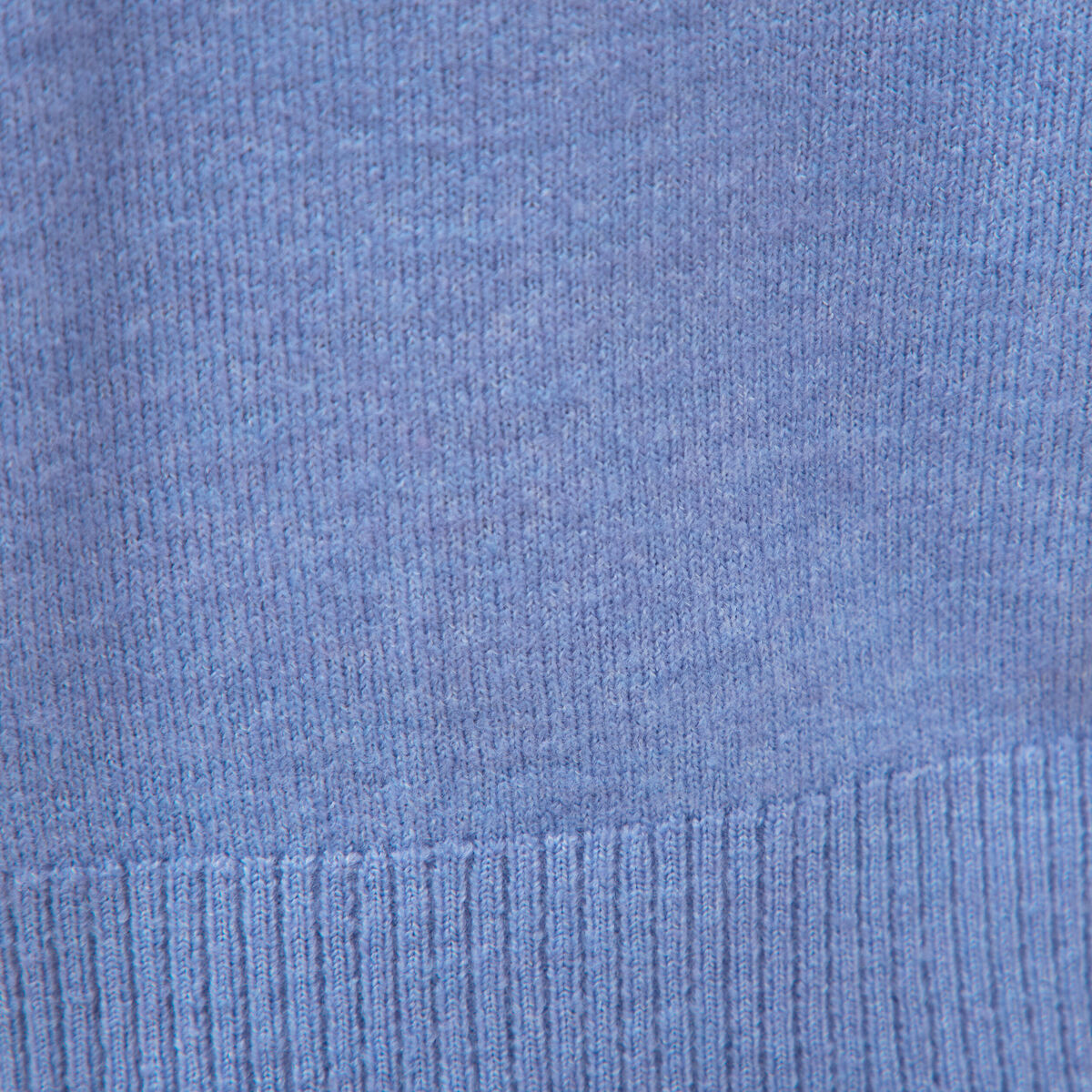 Pull col rond manches longues bleu clair femme