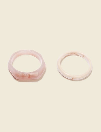 Lot 2 bracelets joncs rose pastel femme
