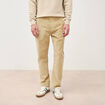 Pantalon straight velours longueur 32 beige homme