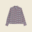 Chemise éco-responsable bleu marine femme