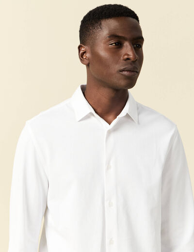 Chemise manches longues blanc homme