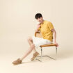 T-shirt manches courtes jaune moutarde homme