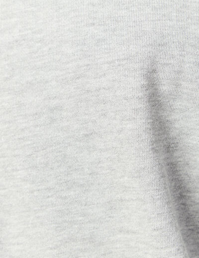 Sweat manches longues brod&eacute; gris homme
