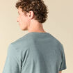 T-shirt cintr&eacute; col rond manches courtes vert fonc&eacute; homme