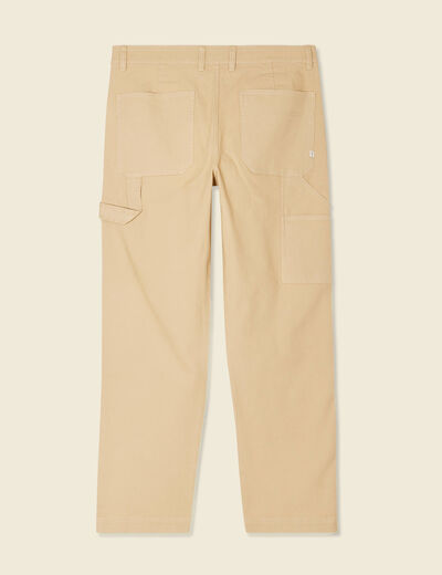 Jeans droit 5 poches beige homme