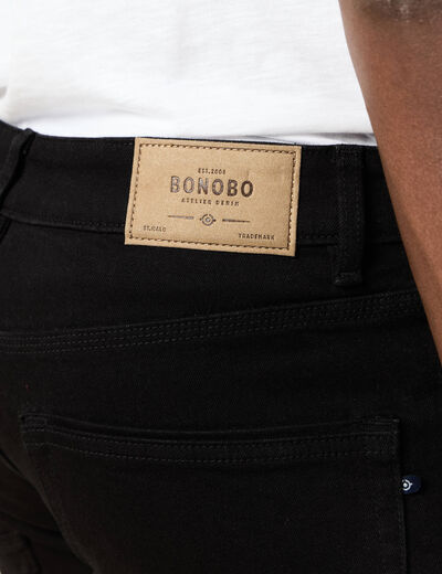 Jeans regular éco-responsable denim noir homme