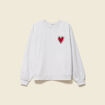 Sweat droit manches longues gris femme