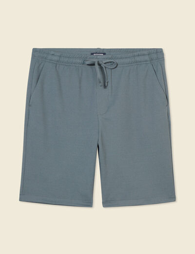Short droit avec cordon vert foncé homme