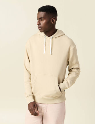 Sweat à capuche beige homme