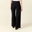 Pantalon large taille haute noir femme