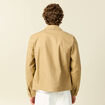 Blouson droit court en coton beige homme