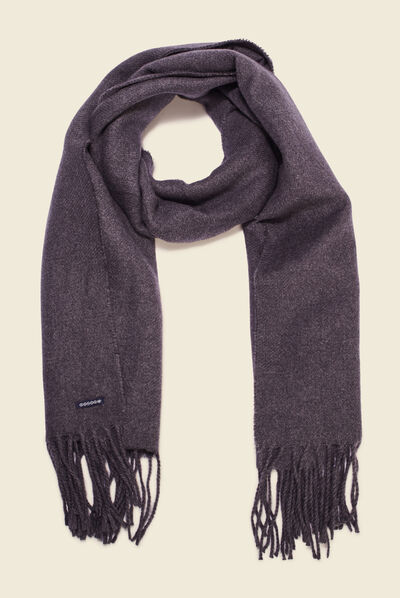 Écharpe à franges gris foncé homme