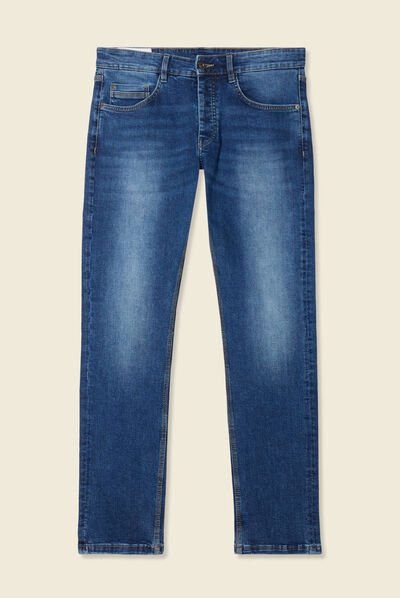 Jeans straight éco-responsable denim stone homme