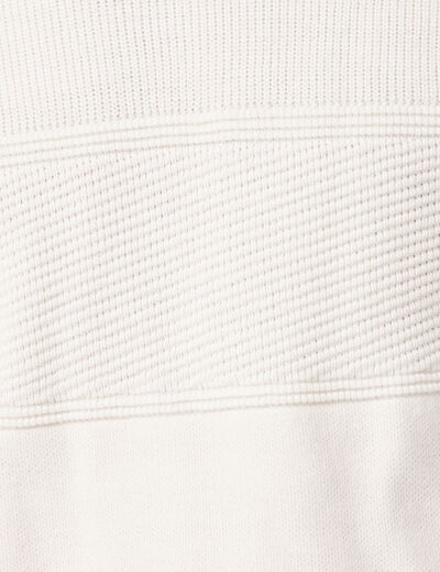 Pull manches longues ecru homme
