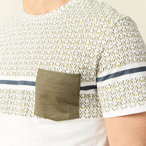T-shirt manches courtes ecru homme