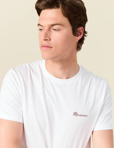 T-shirt éco-responsable blanc homme