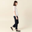 T-shirt manches courtes ecru femme