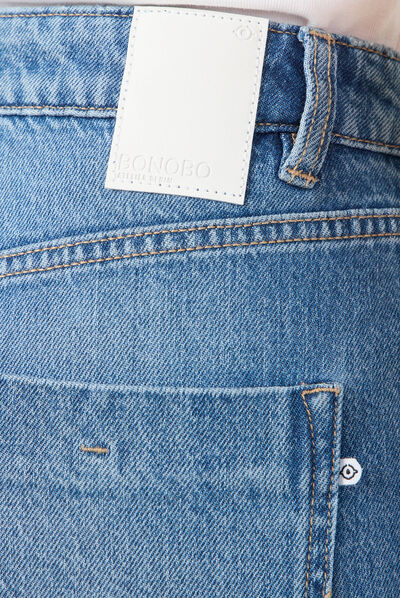 Jeans mom 7/8ème denim stone femme