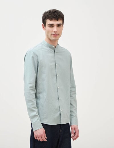 Chemise manches longues vert clair homme