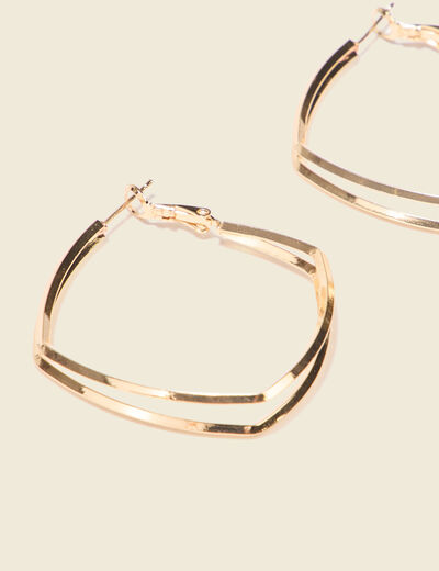 Boucles d'oreilles créoles couleur or femme