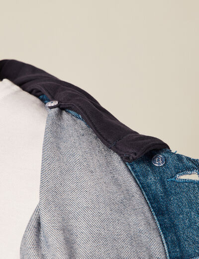 Blouson en jean à capuche denim stone homme