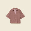 Blouse manches courtes fluide violet femme