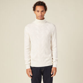 Pull manches longues ecru homme