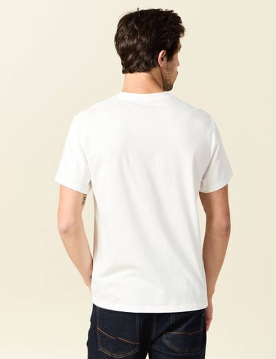 T-shirt manches courtes ecru homme