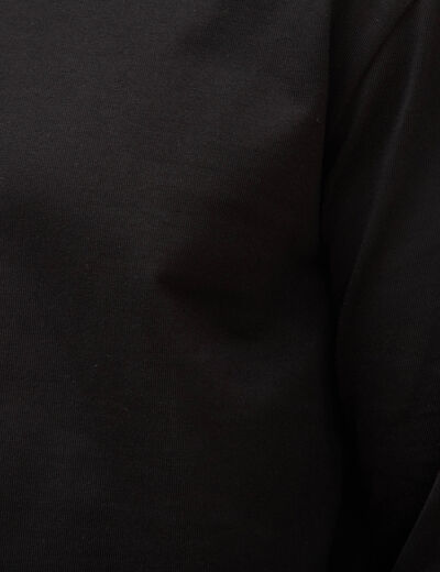 T-shirt en coton manches longues noir homme