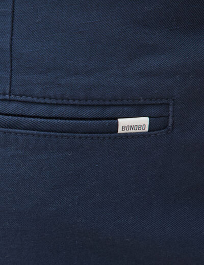 Bermuda bleu fonc&eacute; homme