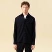Surchemise col classique manches longues bleu marine homme