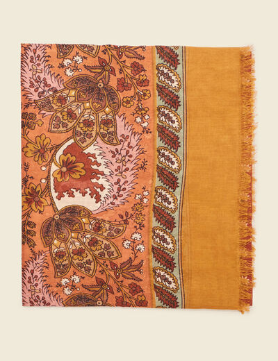 Foulard marron clair femme
