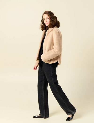 Manteau éco-responsable beige femme