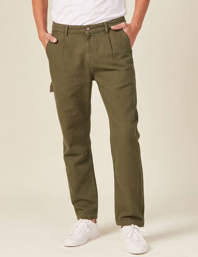 Pantalon chino taupe homme