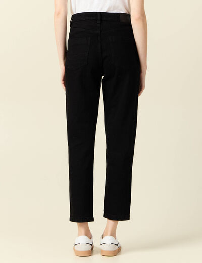 Jeans mom 7/8ème denim noir femme
