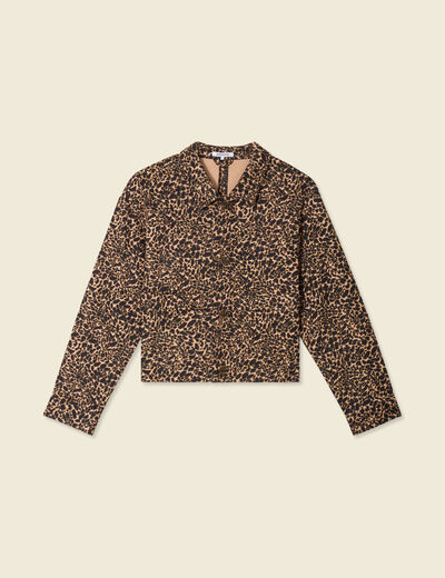 Blouson manches longues beige femme