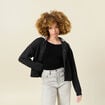 Gilet à capuche noir femme