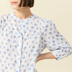 Chemise &agrave; manches longues bleu femme