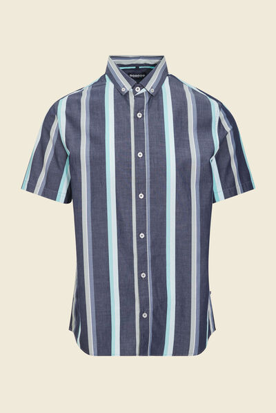 Chemise éco-responsable bleu marine homme